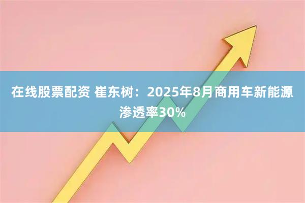 在线股票配资 崔东树：2025年8月商用车新能源渗透率30%